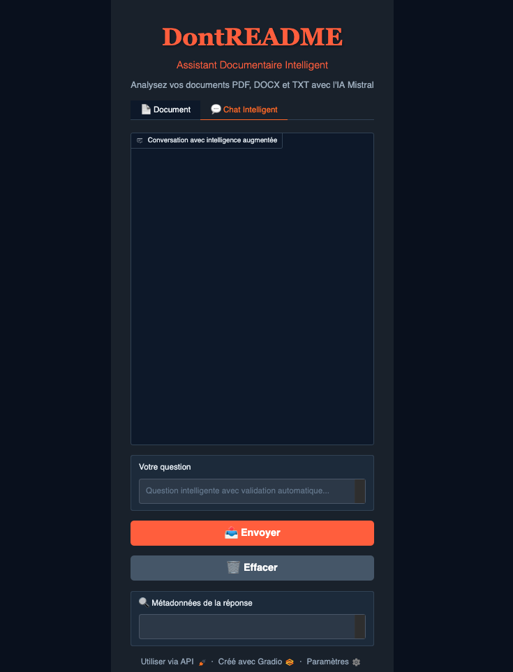 Interface de chat